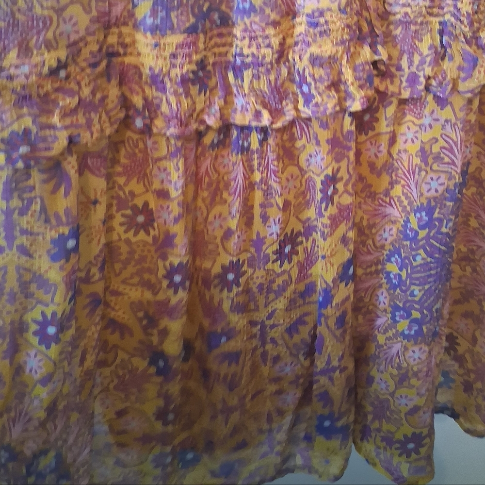 Anthropologie The Marais Printed Chiffon Maxi Dress Size M - Picture 8 of 16